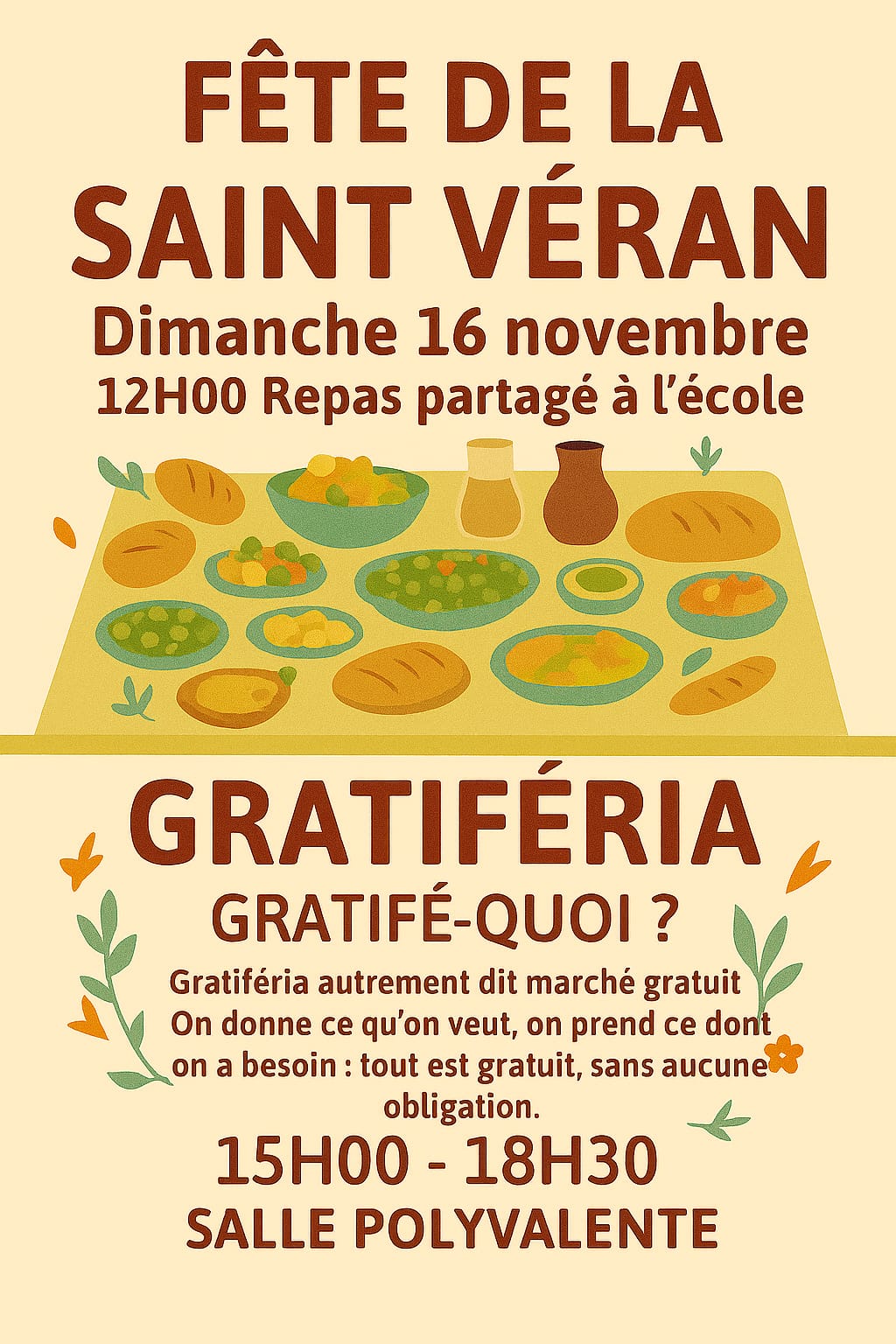Affiche repas village 2025